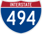 Interstate 494 marker