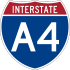Interstate A4 marker