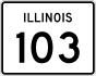 Illinois Route 103 marker