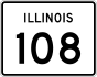 Illinois Route 108 marker