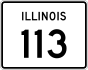 Illinois Route 113 marker