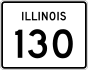 Illinois Route 130 marker