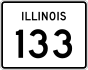 Illinois Route 133 marker