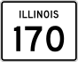 Illinois Route 170 marker
