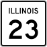 Illinois Route 23 marker
