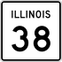 Illinois Route 38 marker