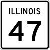 Illinois Route 47 marker