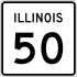 Illinois Route 50 marker