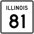Illinois Route 81 marker