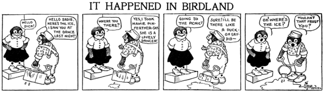 Cartoon -- early 20th century comic strip featuring anthropomorphic birds