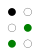 ⠕ (braille pattern dots-135)