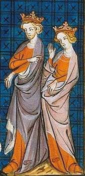 A medieval picture of Henry II and Eleanor of Aquitaine