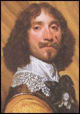 Head and shoulders colour portrait of haughty Cavalier, wearing yellow, with breastplate, lace collar and elaborate black cockade.
