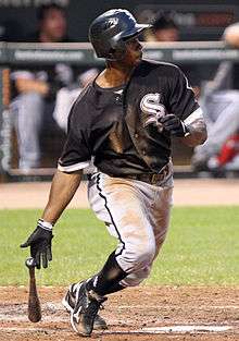 Juan Pierre batting with the White Sox on August 8, 2011