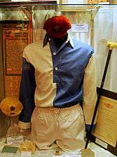 The original white and blue shirt and white shorts that Liverpool wore upon their foundation until 1894.