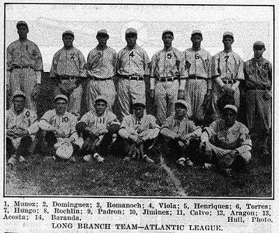 Photo of the players on the 1914 Long Branch Cubans