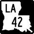 Louisiana Highway 42 marker