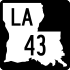Louisiana Highway 43 marker