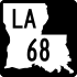Louisiana Highway 68 marker