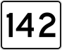 Route 142 marker