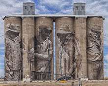 Guido Van Helten: Brim silo mural (2015) © Bruce R Mitchell 2016