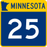 Trunk Highway 25 marker