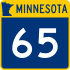 Trunk Highway 65 marker