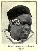 A Hausa man of Western Sudanese Negroid type.