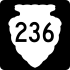 Secondary Highway 236 marker
