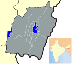 Location of Imphal East district in Manipur