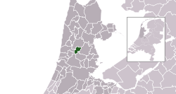 Highlighted position of Graft-De Rijp in a municipal map of North Holland