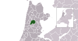 Highlighted position of Schermer in a municipal map of North Holland