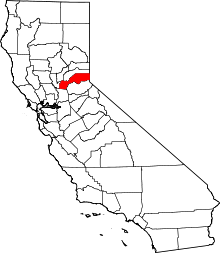 State map highlighting Placer County