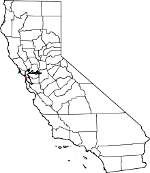 State map highlighting City and County of San Francisco