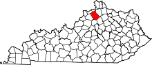 State map highlighting Owen County