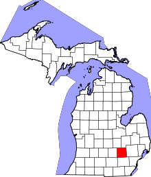 State map highlighting Livingston County