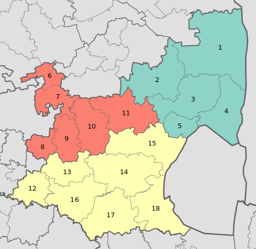 Map of the municipalities in Mpumalanga