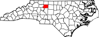 State map highlighting Forsyth County