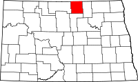 State map highlighting Rolette County