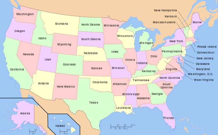 Map of the United States highlighting Oklahoma Territory (O.T.)