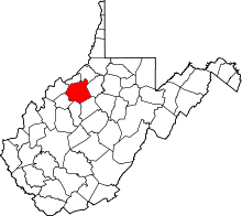 State map highlighting Ritchie County