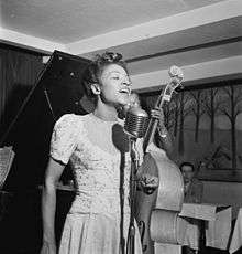 A photo of Maxine Sullivan in Village Vanguard, NYC around March 1947
