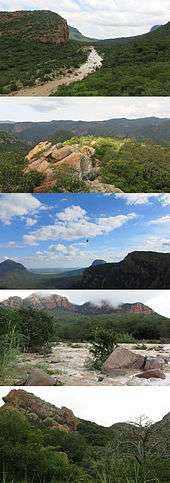 Composite image of landscapes from the Southern Soutpansberg.