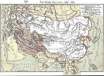 Detailed map of Asia, outlining different regions