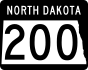North Dakota Highway 200 marker
