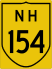 National Highway 154 marker