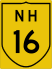 National Highway 16 marker