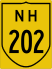 National Highway 202 marker
