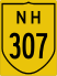 National Highway 307 marker