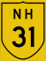 National Highway 31 marker